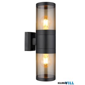   GLOBO 32014-2BS XELOO Kültéri lámpa rozsdamentes acél matt fekete, füstszínű  műan