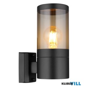   GLOBO 32014BS XELOO Kültéri lámpa rozsdamentes acél matt fekete, füstszínű  műan