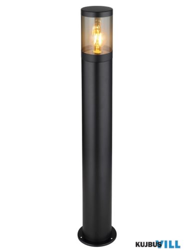 GLOBO 32016BS XELOO Kültéri lámpa rozsdamentes acél matt fekete, füstszínű  műanyag, fény iránya: felfelé, IP44, ø: 140m