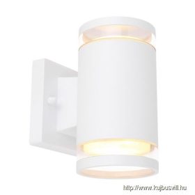   GLOBO 32063-2W ALCALA Kültéri falikar alumínium fehérszínű,üveg búrával. Lefelé és