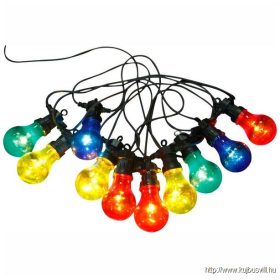   GLOBO 3400S NIRVANA LED fényfüzér műanyag fekete, üveg színes, IP44, HxSzxM: 750