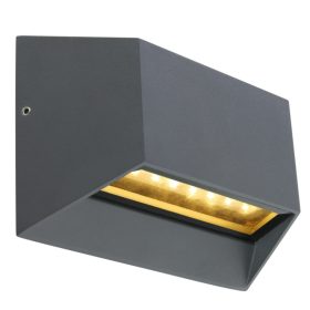   GLOBO 34175 HONNA Kültéri falikar alumínium antracit szín, fehér műanyag búráv