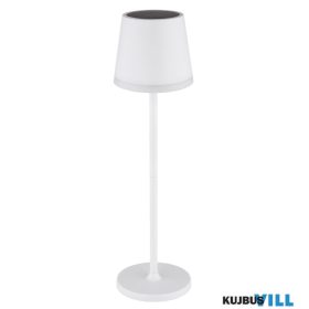   GLOBO 36637W SOLAR Solar lámpa, fém fehér, műanyag fekete, műanyag fehér, műany