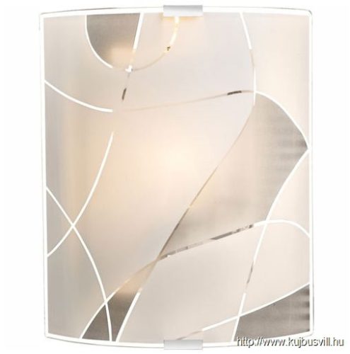 GLOBO 40403W2 PARANJA Fali króm, fehér üveg ,LxBxH:220x260x80, exkl. 1xE27 ILLU 60