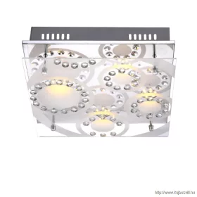  KIFUTÓ GLOBO 41690-4  Mennyezeti,króm/üveg/kristály K5, 4xLED 4W