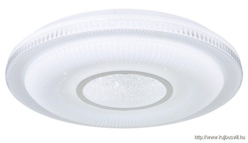 GLOBO 48007FSH-30 Mennyezeti lámpa metál fehér, akril fehér, Google Assistant+Alexa, fényerő-szabályozható, távirányít