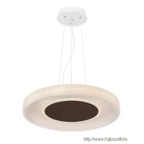   GLOBO 48398-40H GOFFI Függeszték akril fehér búrával, barna dekorációval a közepén