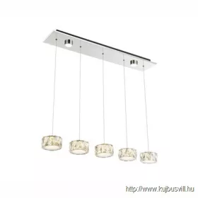   GLOBO 49350-52H AMUR Függeszték króm, üveg kristály, LxBxH:820x160x1200, tartozék