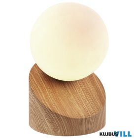   GLOBO 50300146 ALISA Asztali lámpa, fém fa megjelenésű, fehér üveg, kábel PVC feh