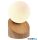 GLOBO 503001466X ALISA Asztali lámpa fém fa mintázatú, üveg fehér, HxSzxM: 10x10x160mm, 1x G9 izzóval, LED 3W 230V, 330lm kimenet, 3000K