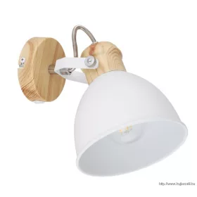   GLOBO 54018-1 WIHO Spotlámpa fém natúr famintával és fehér fém búrával. Kapcsol