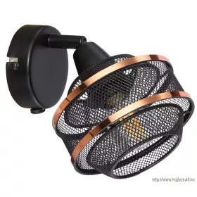   GLOBO 54020-1 BELLONA Spotlámpa fém fekete-arany színű,fém drót búrával, SzxM: 120