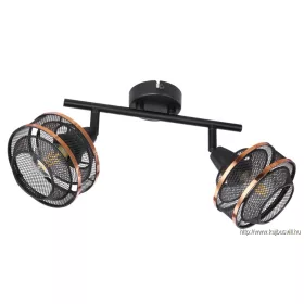   GLOBO 54020-2 BELLONA Spotlámpa fém fekete-arany színben,fém drót búrával.  HxSZxM