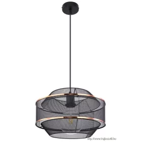   GLOBO 54020H1 BELLONA Függeszték fém fekete-arany színben,fém drót búrával. Ø 350,