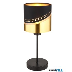   GLOBO 54046T OR Asztali lámpa fém fekete matt, textil fekete, műanyag aranys