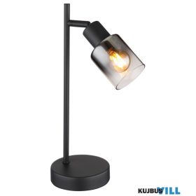   GLOBO 54308T HUBERTUS Asztali lámpa fém fekete matt, füstszínű  üveg, átlátszó fut