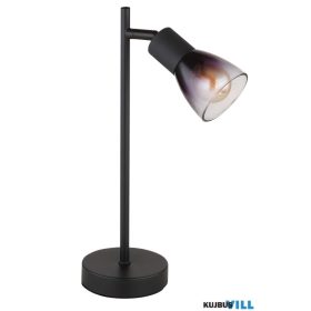   GLOBO 54312T SATELLA Asztali lámpa fém fekete matt, füstszínű/átlátszó színátmene