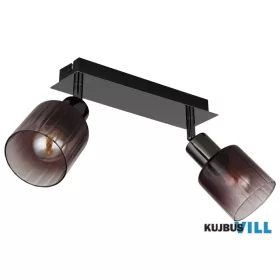   GLOBO 54313-2 SATELLA Spotlámpa fém fekete-króm, réz színű/átlátszó színátmenetes