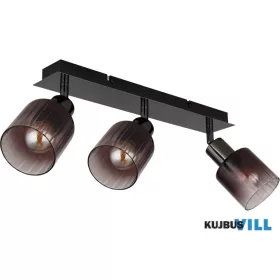   GLOBO 54313-3 SATELLA Spotlámpa fém fekete-króm, réz színű/átlátszó színátmenetes