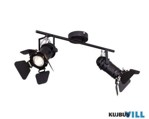 GLOBO 54650-2B EGON Fali lámpa fém fekete mat, filmes spotlámpa, mozgatható szárnyak, HxSzxM: 540x160x265mm, izzók nélkül 2x GU10 50W 230V