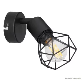   GLOBO 54802S-1 XARA I Spotlámpa fém, fekete, fekete fém rács búrával. SZxM::80x135