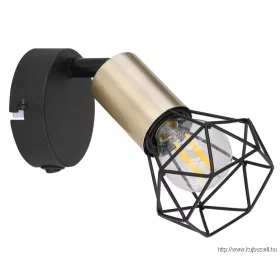   GLOBO 54802S-1AB XARA I Spotlámpa fém fekete-sárgaréz színben. SZxM:80x135, AL:130,