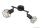 GLOBO 54802S-2 XARA I Spotlámpa fém, fekete, fekete fém rács búrával. HxSZxM:220x8