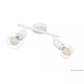   GLOBO 54802W-2 XARA I Spotlámpa fém fehér, rácsból font búrával. HxSZxM:220x80x180