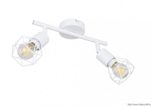 GLOBO 54802W-2 XARA I Spotlámpa fém fehér, rácsból font búrával. HxSZxM:220x80x180