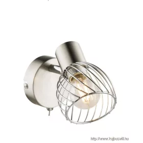   GLOBO 54809-1 TEXAS Spot,  nikkel  matt, króm, kapcsolóval, WxH:80x120, OH:120,