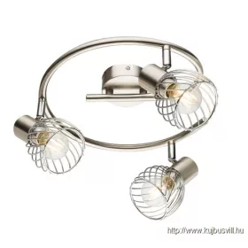   GLOBO 54809-3 TEXAS Spot,  nikkel  matt, króm, ø: 280, H:145, Foglalat típusa:3x