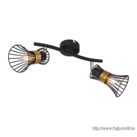   GLOBO 54814-2 PURRA Spot metál fekete-arany színben. LxH:290x220, exkl. 2xE14 40