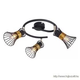   GLOBO 54814-3 PURRA Spot metál fekete-arany színben. Ø250, H:220, exkl. 3xE14 40