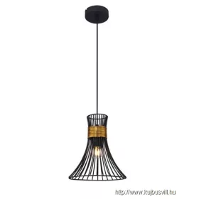   GLOBO 54814H PURRA Függeszték metál fekete-arany színben. Ø220, H:1200, exkl. 1