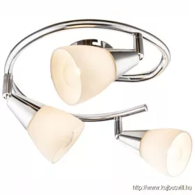   GLOBO 54919-3 TADEUS Spot króm, üveg fehér, ø: 475, H:110, exkl. 3xE14 40W 230V