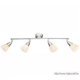   GLOBO 54919-4 TADEUS Spot króm, üveg fehér, hajlítható karral, LxBxH:600x80x190,