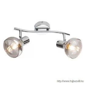   KIFUTÓ GLOBO 54921-2 LOTHAR Spot,  króm, üveg füstszínű, LxH:280x160, Foglalat típusa:2xE14 40W 230V