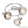GLOBO 54921-3 LOTHAR Spot,  króm, üveg füstszínű, ø: 250, H:160, Foglalat típusa:3xE14 40W 230V
