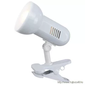   GLOBO 5496 BASIC Csipeszes spot, fém fehér 160x210, exkl. 1xE27, R63 40W 230V