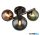 GLOBO 56142-3W RIHA Mennyezeti lámpa fém szürke matt, üveggömbök, üvegszínek: bronz, zöld, petrol, HxSzxM: 283x208x189mm, üvegméretek: 2 x 10 cm, 1 x 12 cm, 3x