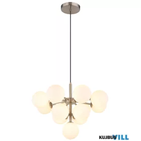   GLOBO 56143-13N GRAPPY Függeszték fém matt nikkel, fehér színű üveg gömbök, fekete