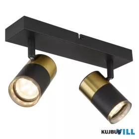   GLOBO 57850-2 BRISBON Spotlámpa fém fekete matt, alumínium réz matt, alumínium fek