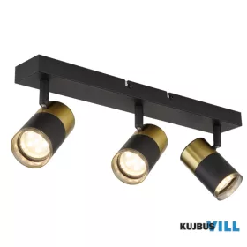  GLOBO 57850-3 BRISBON Spotlámpa fém fekete matt, alumínium réz matt, alumínium fek