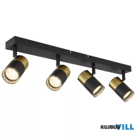   GLOBO 57850-4 BRISBON Spotlámpa fém fekete matt, alumínium réz matt, alumínium fek