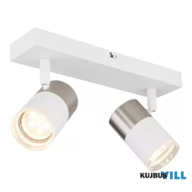   GLOBO 57851-2 BRISBON Spotlámpa fém fehér matt, alumínium nikkel matt, alumínium f