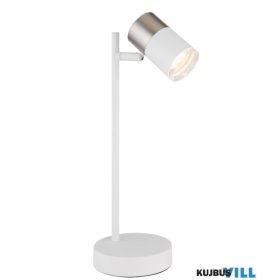   GLOBO 57851T BRISBON Asztali lámpa fém fehér matt, alumínium nikkel matt, alumíni
