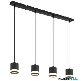   GLOBO 57852-4H LUCERO Függőlámpa, fém fekete matt, műanyag fehér, kábel PVC fekete