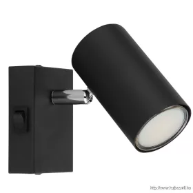   GLOBO 57911-1B ROBBY Szpotlámpa, matt fekete fém, matt fekete fém, krómozott, bil