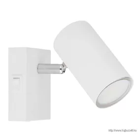   GLOBO 57911-1W ROBBY Spotlámpa fehér fém, fehér fém, krómozott fém, billenőkapcso
