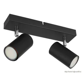   GLOBO 57911-2B ROBBY Szpotlámpa, matt fekete fém, matt fekete fém, krómozott,  SZ